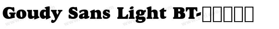 Goudy Sans Light BT字体转换